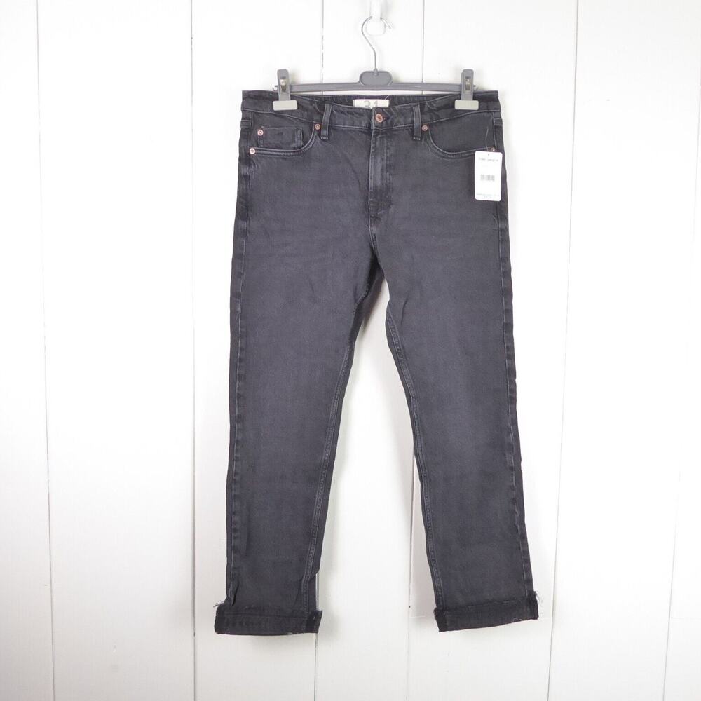 We the Free Jeans Womens SZ 31 High Rise Ankle Crop Raw Rolled Hem Normcore NWT